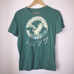 American Eagle Green T-Shirt Athletic Fit Small